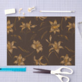 Art Deco Golden Brown Lily Flower Tissuepapier (Craft)