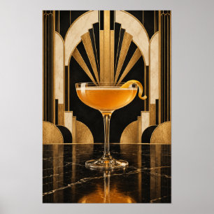 Art Déco Golden Cocktail – Luxe Noir et Or B