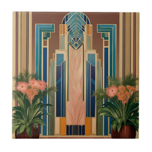 Art Deco Golden Era Entrance Keramische Tegel Tegeltje