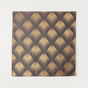Art Deco Golden: Minimalistisch naadloos Wandkleed