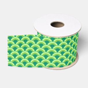 Art Deco-golfpatroon - jade-groen Grosgrain Lint