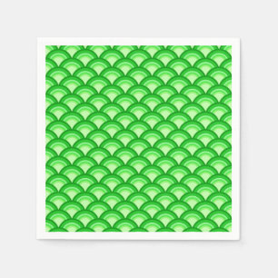 Art Deco-golfpatroon - jade-groen Servetten