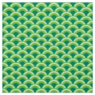 Art Deco-golfpatroon - jade-groen Stof