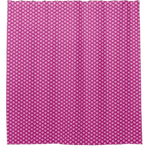 Art Deco-golfpatroon - magenta en roze Douchegordijn