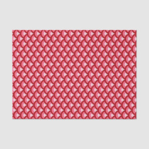 Art Deco-golfpatroon - rood en fuchsia Tissuepapier