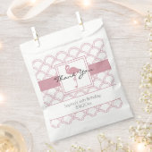 Art Deco Golfpatroon Roze Flamingo Verjaardag Bedankzakje (Geknipt)