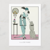 Art Deco Gose Hond Mode Briefkaart (Voorkant)