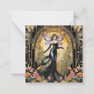 Art Deco Gothic Fairy Kaart Notitiekaartje
