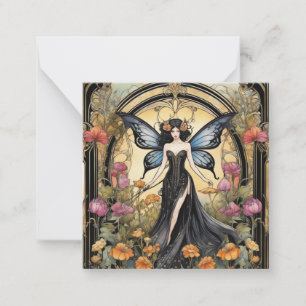 Art Deco Gothic Fairy Kaart Notitiekaartje