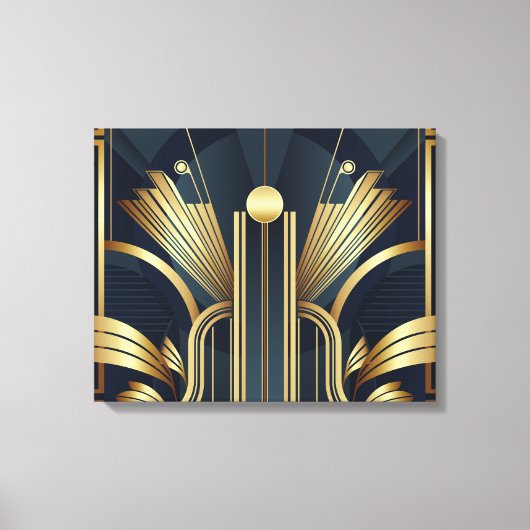 Art Deco Goud Canvas Afdruk (Voorkant)