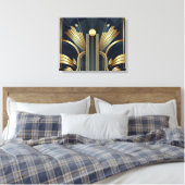 Art Deco Goud Canvas Afdruk (Insitu (Slaapkamer))