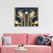 Art Deco Goud Canvas Afdruk (Insitu (Woonkamer))