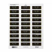 Art Deco Goud en Zwart Bruiloft Grote Gatsby Etiket (Full Sheet)
