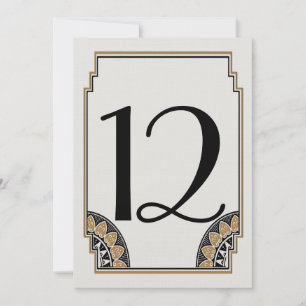 Art Deco Goud Luxe Tafelnummer 12