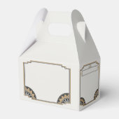 Art Deco Goud Posh Bruiloft Favor Box Bedankdoosjes (Achterkant)