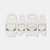 Art Deco Goud Posh Bruiloft Favor Box Bedankdoosjes (Uitgevouwen)
