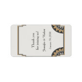 Art Deco Goud Posh Bruiloft Lip Balm Label (Voorkant)