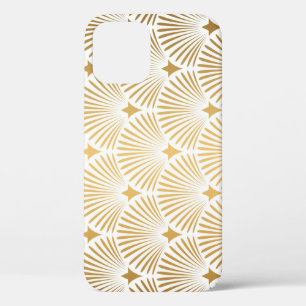 Art Deco: Goud-wit Elegantie. iPhone 12 Hoesje