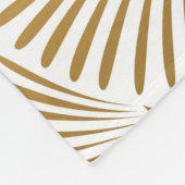 Art Deco: Goud-wit Elegantie. Fleece Deken (Hoek)