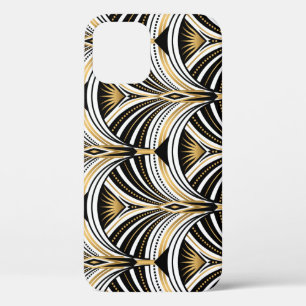 Art Deco Goud Zwart Elegantie: Roaring Twenties iPhone 12 Hoesje