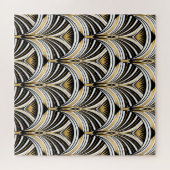 Art Deco Goud Zwart Elegantie: Roaring Twenties Legpuzzel (Horizontaal)