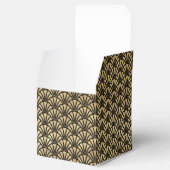 Art Deco Goud Zwart Gatsby 1920's Bruiloft Bedankdoosjes (Geopend)