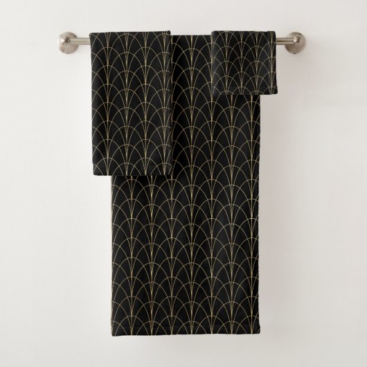 Art Deco gouden bogen Bad Handdoek (Insitu)