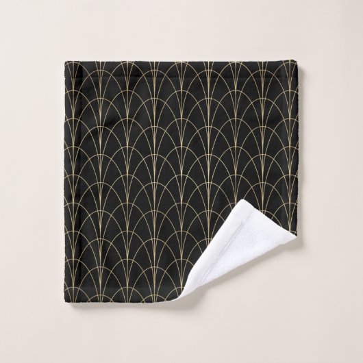 Art Deco gouden bogen Bad Handdoek (Wasdoekje)