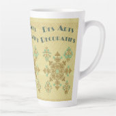 Art deco gouden en blauwgroen Franse  kunst Latte Mok (Rechts)