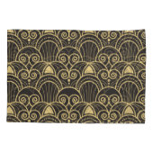 Art Deco: Gouden geometrische Tegels. Kussensloop (Achterkant)