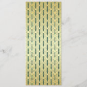 Art Deco Gouden Groene Orde van Ceremonie Entourag Programma (Achterkant)