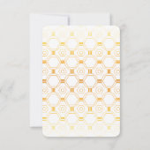 Art Deco Gouden Tafelkaartjes voor de Bruiloft Kaart (Achterkant)