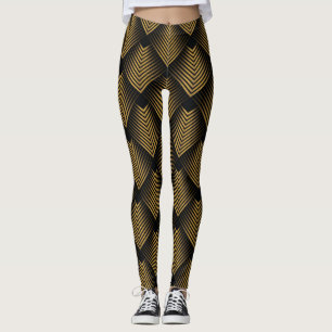 Art Deco: Gouden vierkanten, hoekbehang. Leggings