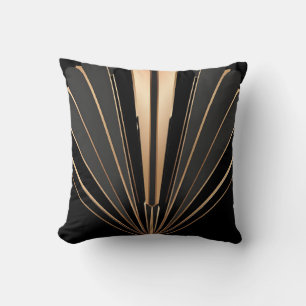 Art Deco Gouden Waaiers Geometrische Elegantie Kussen