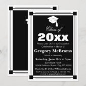 Art Deco Graduation Party Kaart (Voorkant / Achterkant)