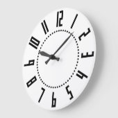 Art déco grande horloge murale ronde (Angle)