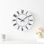 Art déco grande horloge murale ronde (Maison)