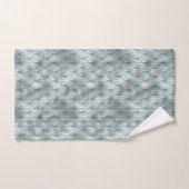 Art déco graphique sarcelle argent (Serviette à main)