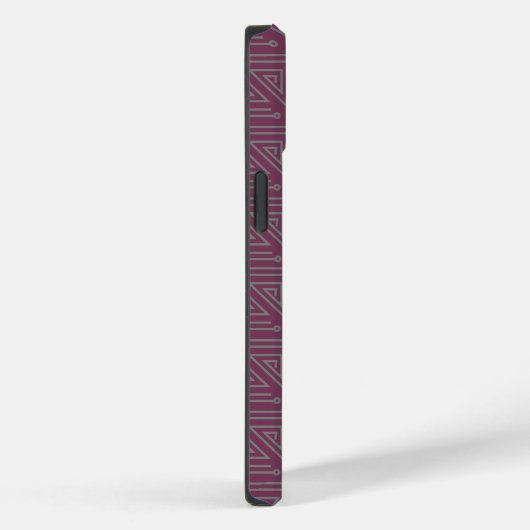 Art Deco Gray Mazes Case-Mate iPhone Case (Achterkant / Rechts)