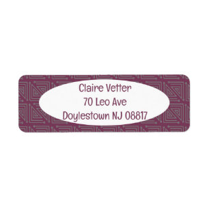 Art Deco Gray Mazes Etiket