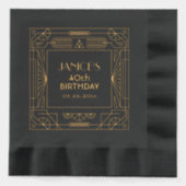 Art Déco Great Gatsby Anniversaire Personnalisé (Recto)