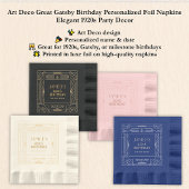 Art Déco Great Gatsby Anniversaire Personnalisé