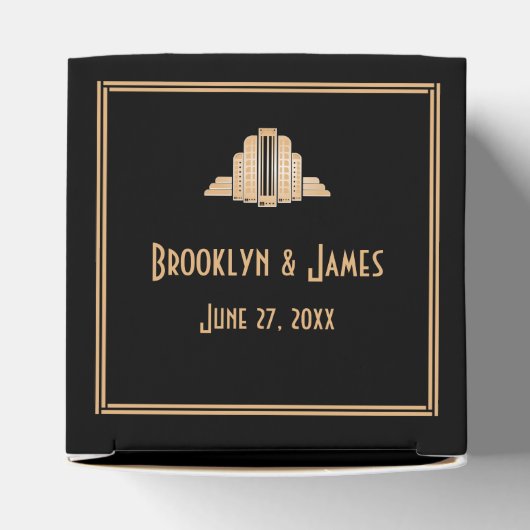 Art Deco Great Gatsby Bedankt voor je huwelijk Bedankdoosjes (Bovenkant)