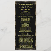  Art Deco Great Gatsby Custom Program Programma (Voorkant)