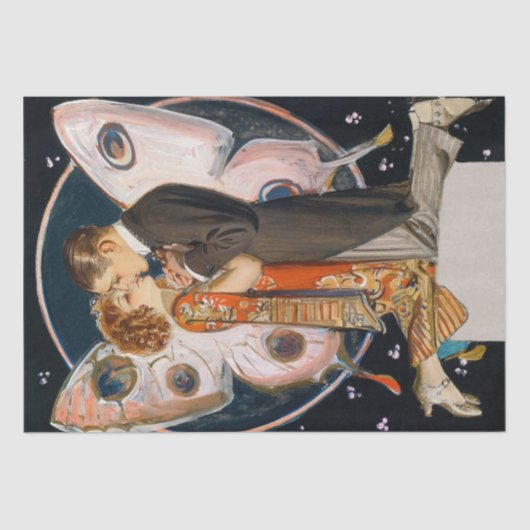 Art Deco Great Gatsby Flapper Art Artwork Tissuepapier (Voorkant)