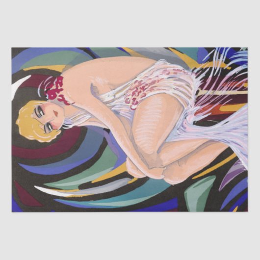 Art Deco Great Gatsby Flapper Art Artwork Tissuepapier (Voorkant)