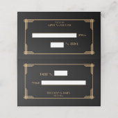 Art Deco Great Gatsby Nummer Plaatskarten (Buitenkant ongevouwen)