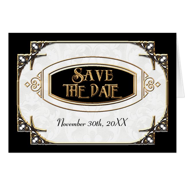 Art Deco Great Gatsby Style Typografie in Lace Gol (Voorkant Horizontaal)