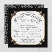 Art Deco Great Gatsby Style Typografie in Lace Gol Kaart (Voorkant / Achterkant)