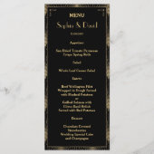 Art Deco Great Gatsby Wedding Menu (Voorkant)